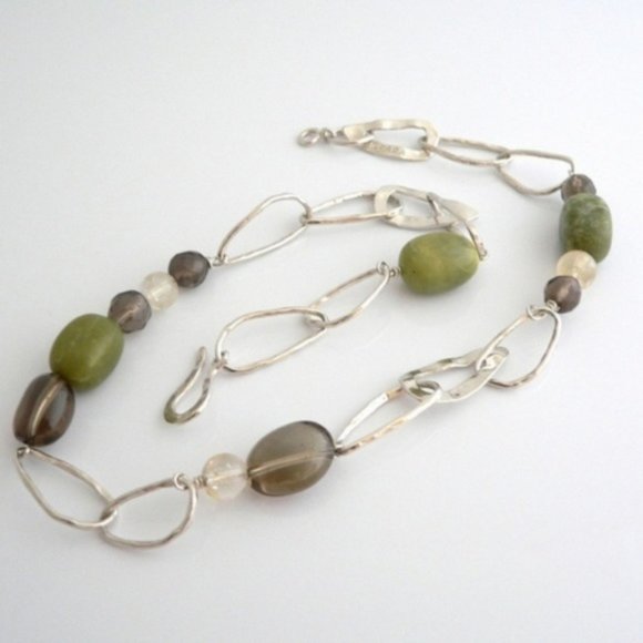 Silpada Jewelry - SILPADA Silver Jade Smoky Quartz Citrine necklace